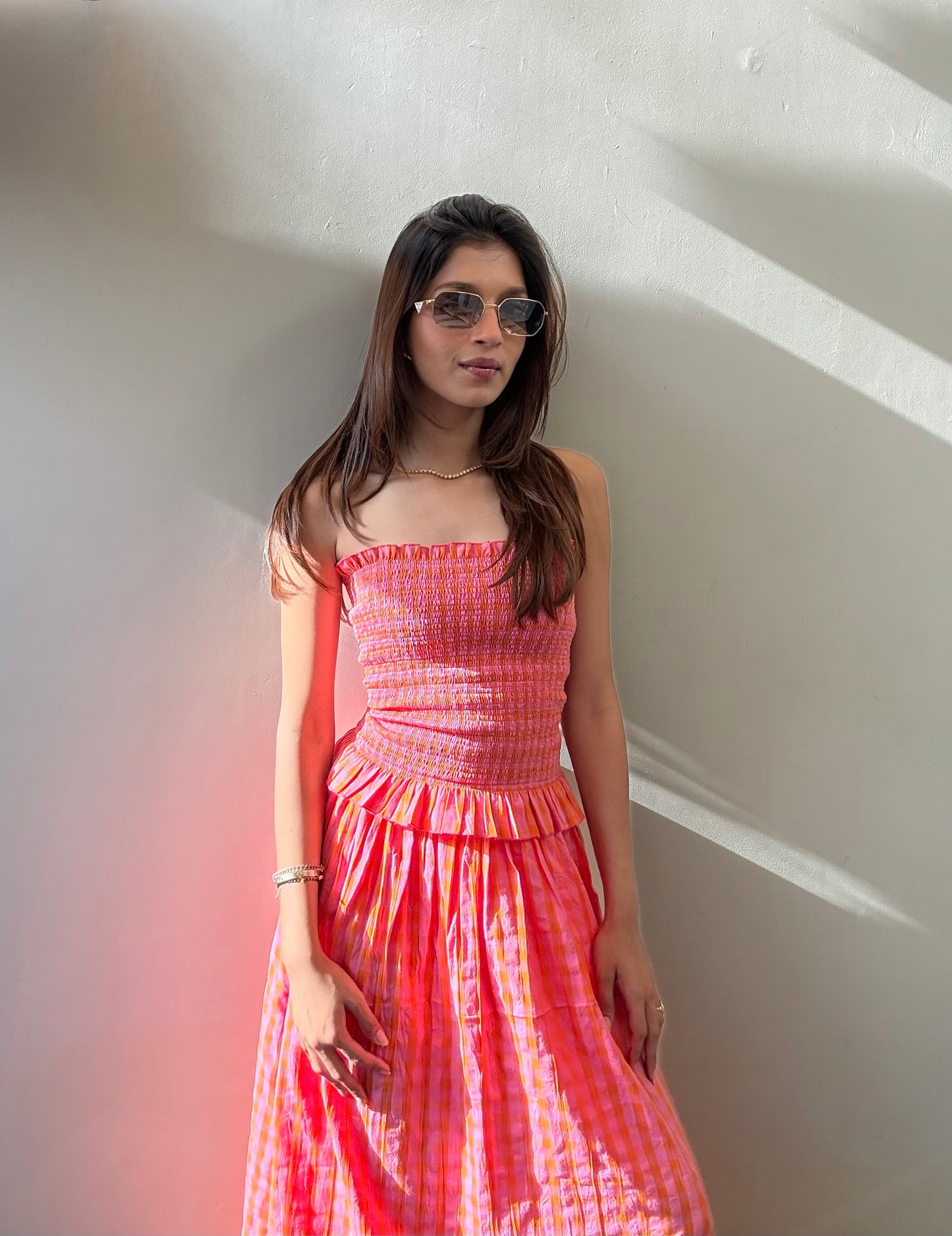 Ghigham Peony Dress